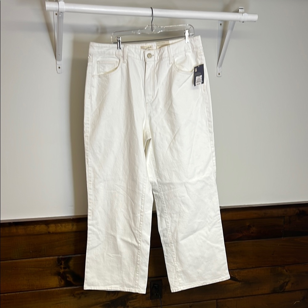 NWT Universal Thread Fairtrade White High Rise Wide Leg Jeans-β 17